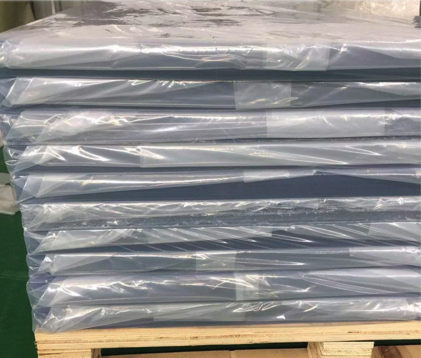 Transparent with Blue Tint Rigid PVC Garment Sheet