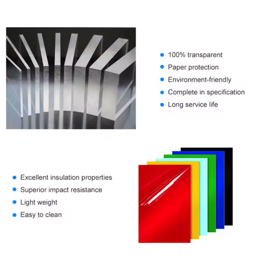 4 X 8 Acrylic Plastic Sheet 1mm 2mm 3mm 4mm High Quality Custom Size Cast clear Color Acrylic Sheet