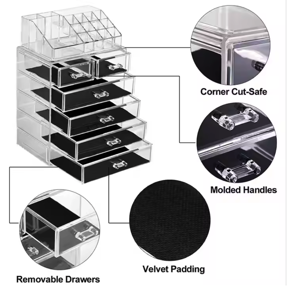5 Tier Acrylic Makeup Drawer Make up Organizer