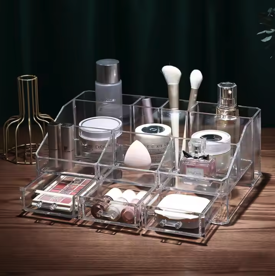 Acrylic Makeup Organizer for Cosmetic case Brushes Lipstick Eyeshadow