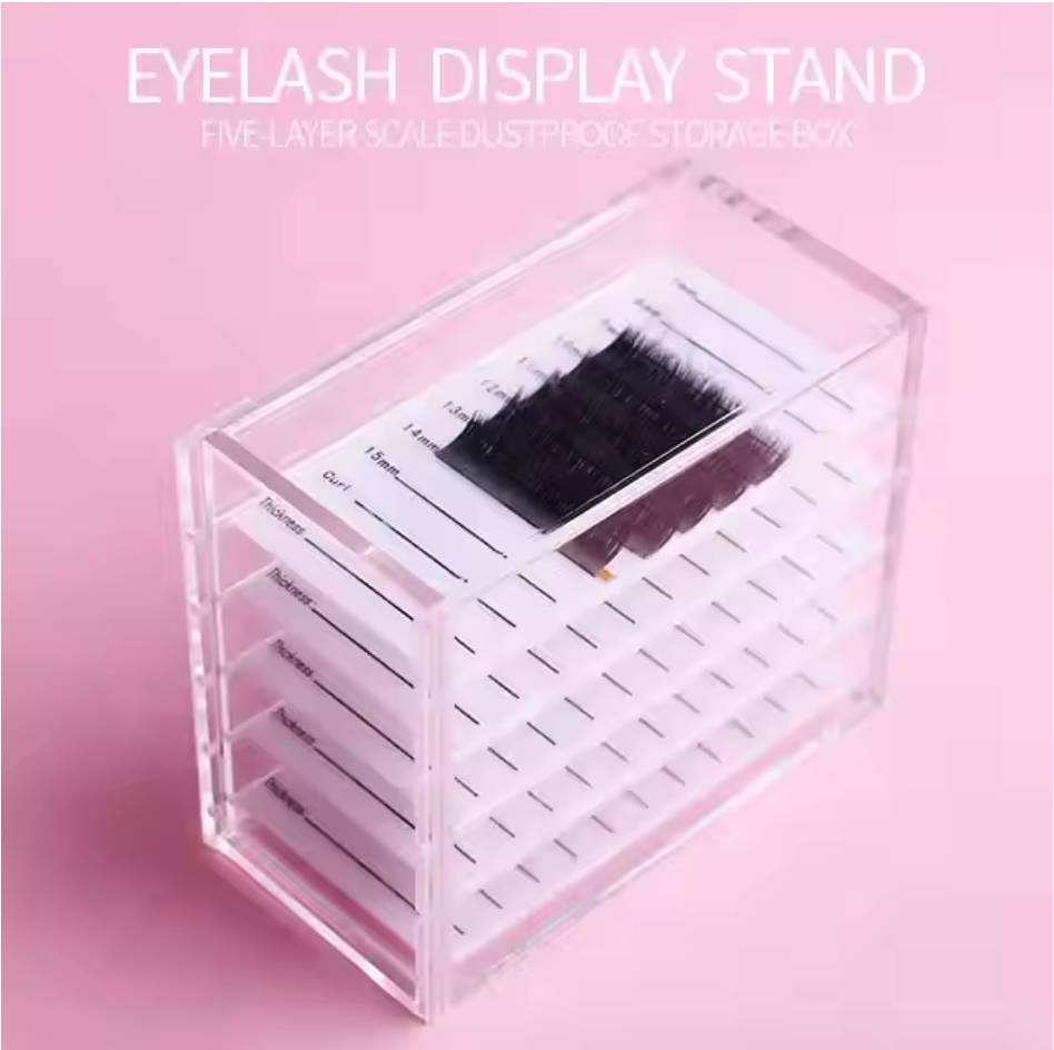 Eyelash Extension Storage Dustproof Organizer Collection Box Acrylic Eye Lash Box
