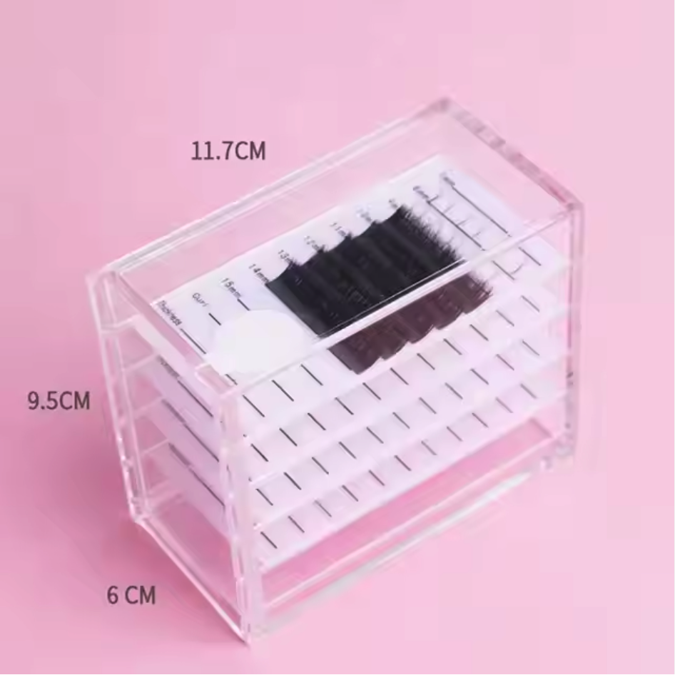 Eyelash Extension Storage Dustproof Organizer Collection Box Acrylic Eye Lash Box