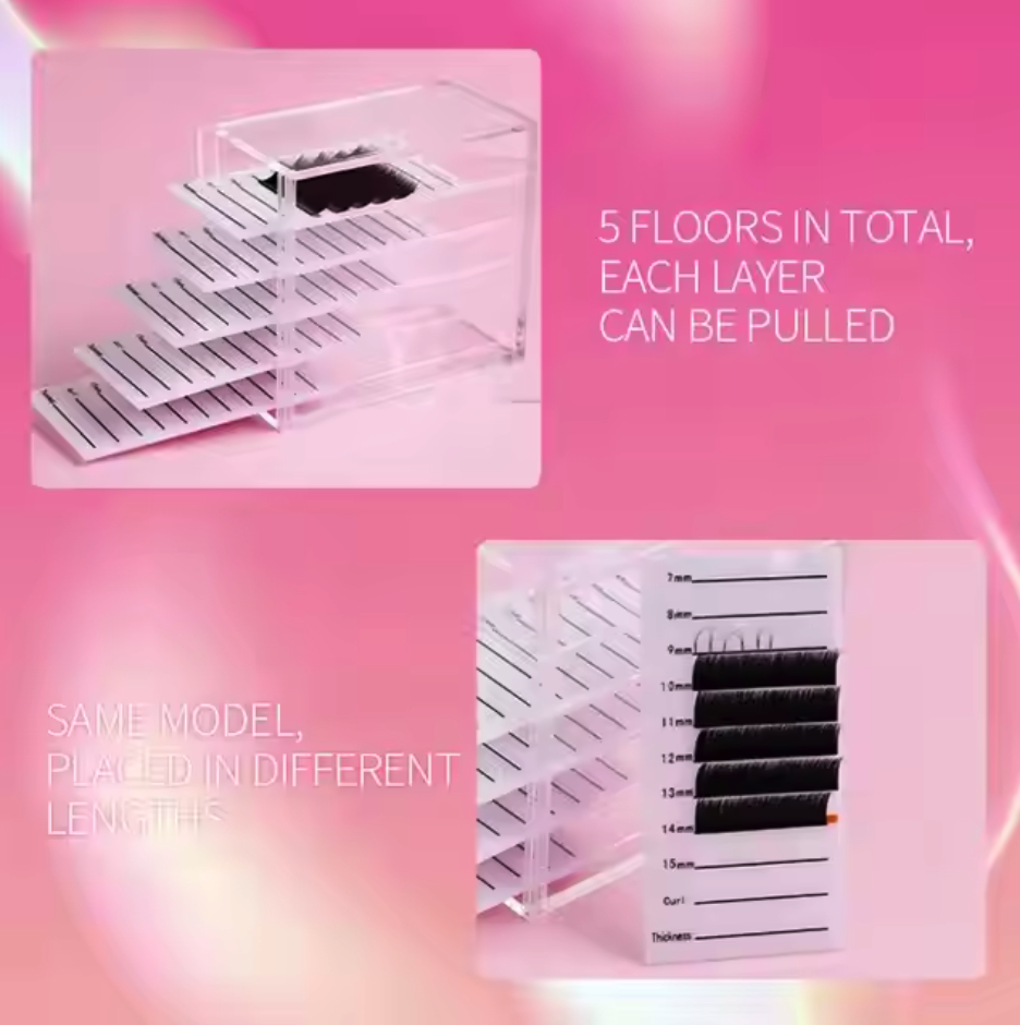Eyelash Extension Storage Dustproof Organizer Collection Box Acrylic Eye Lash Box
