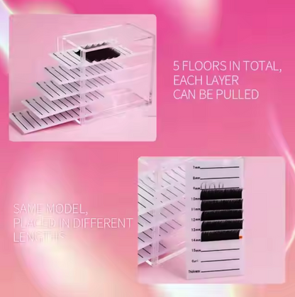 Eyelash Extension Storage Dustproof Organizer Collection Box Acrylic Eye Lash Box